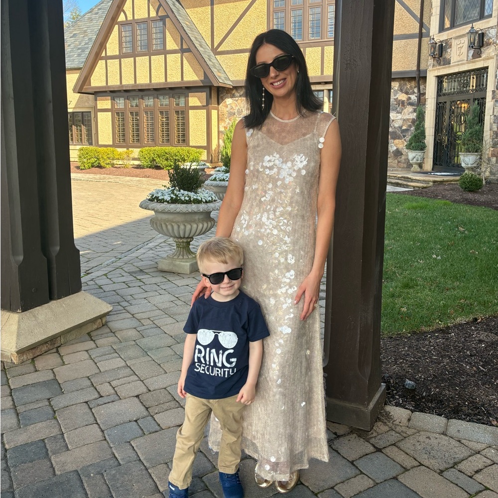 Elegant Cream Sequin Dress